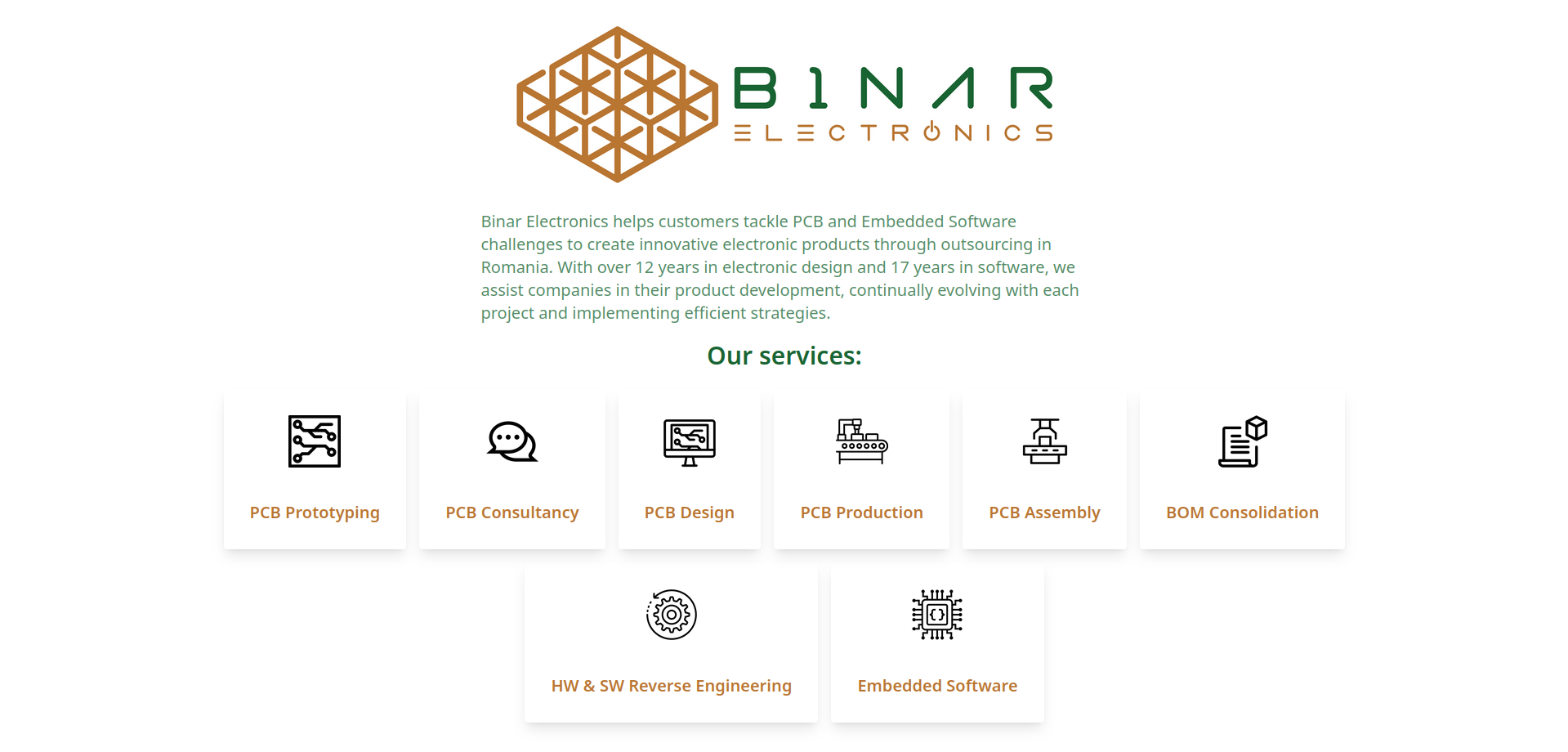 Binar Electronics Landing
